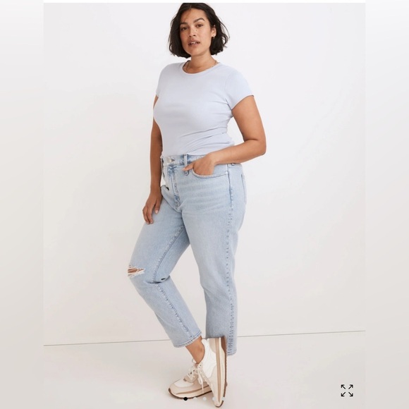 Madewell The Perfect Vintage Crop Jean in Sudbury Wash SZ 32 - Picture 2 of 9